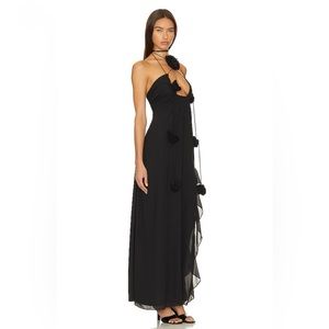 For Love and Lemons - Desiree Maxi Dress in Black XXS NWT